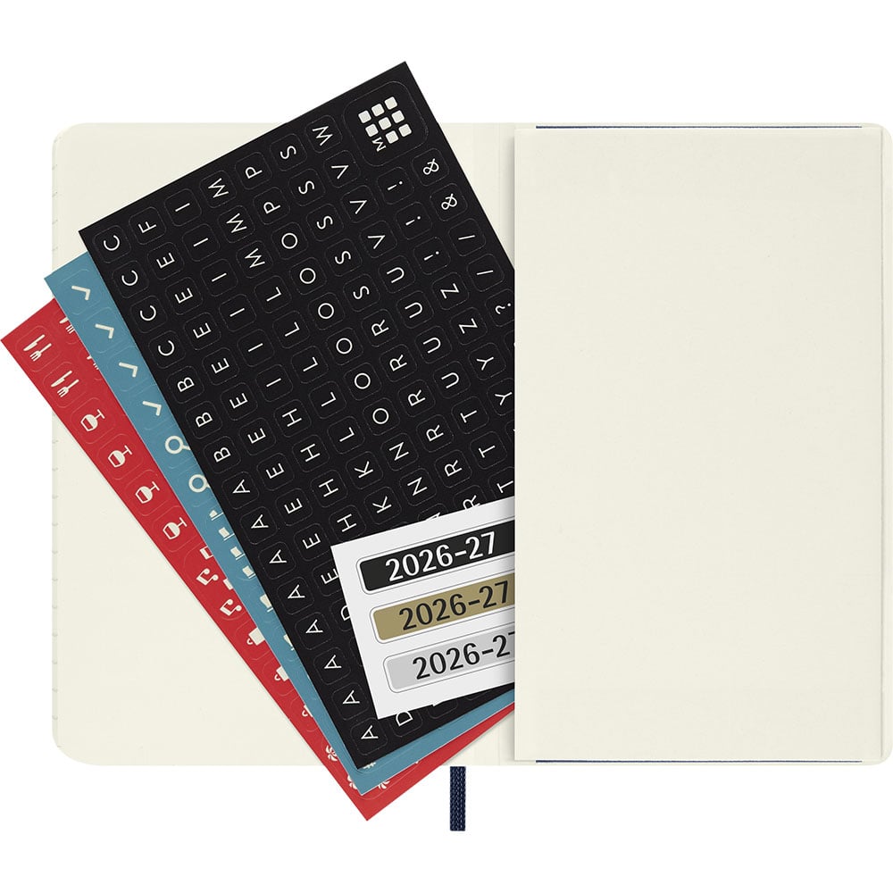 Kalender Moleskine 26/27 18m Soft Pocket Uke Notat Blå