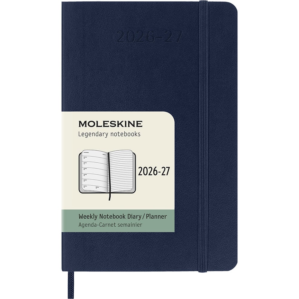 Kalender Moleskine 26/27 18m Soft Pocket Uke Notat Blå