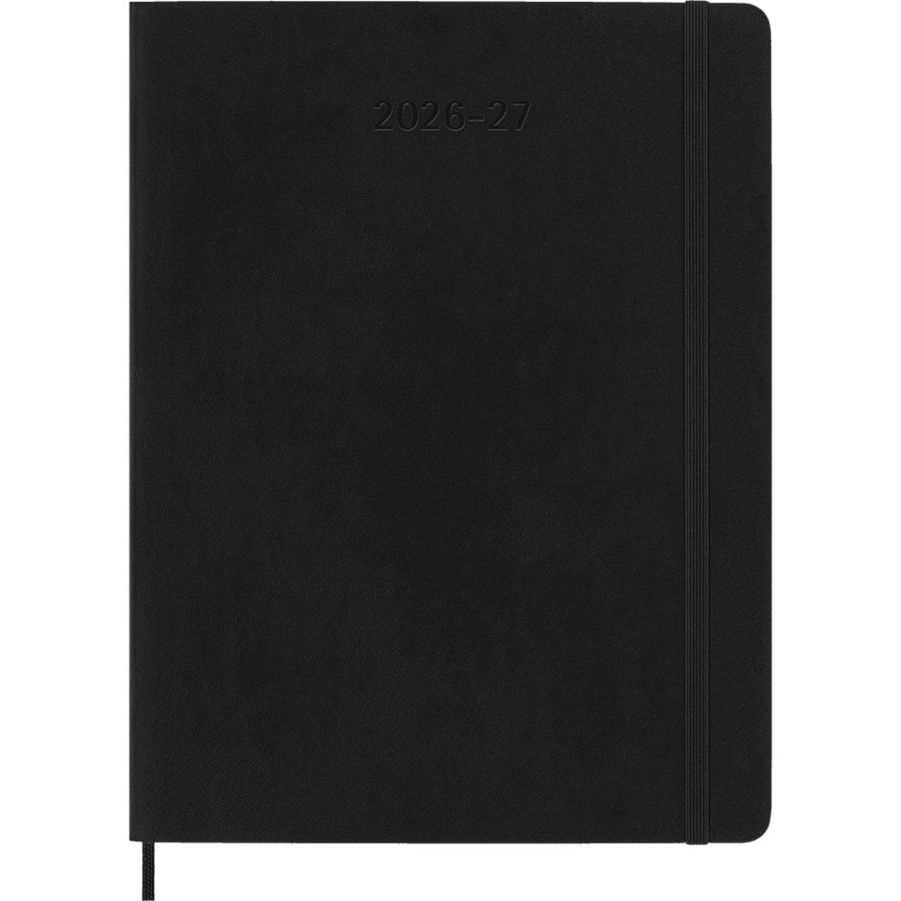 Kalender Moleskine 26/27 18m Soft XL Uke Notat Sort