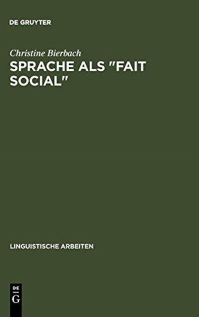 Sprache als "Fait social"