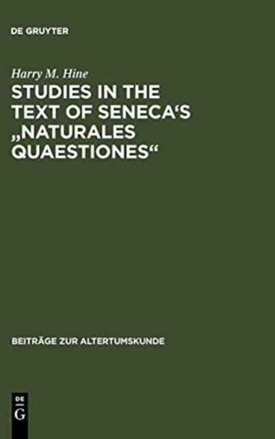Studies in the Text of Seneca's 'Naturales Quaestiones'