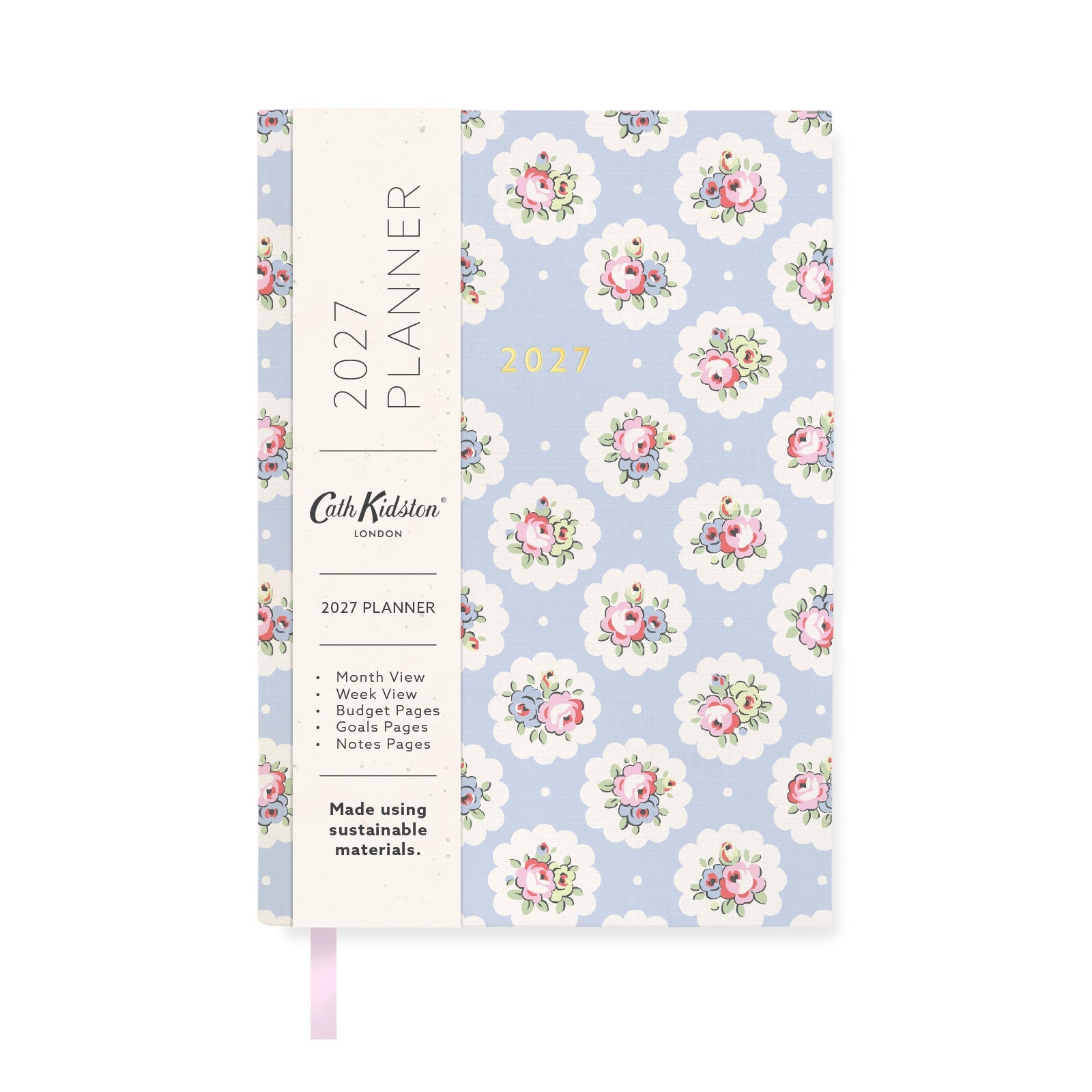 Kalender Cath K. 2027 A6 Rose & Spots blue
