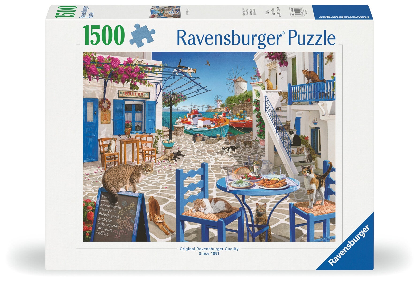 Puslespill 1500 Katter På Mykonos Ravensburger