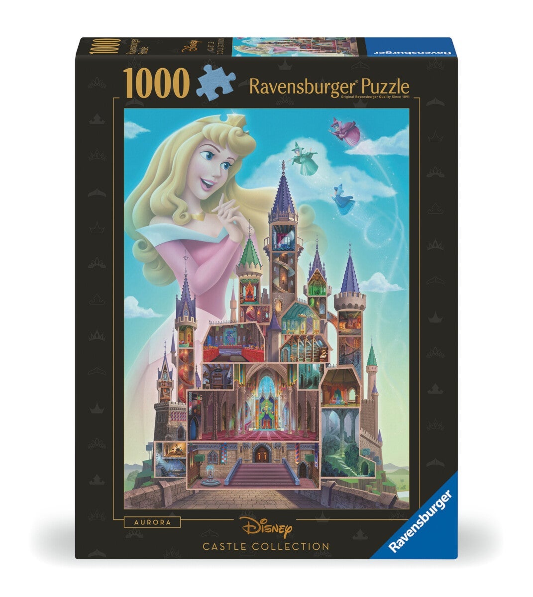 Puslespill 1000 WD Tornerose Slott Ravensburger