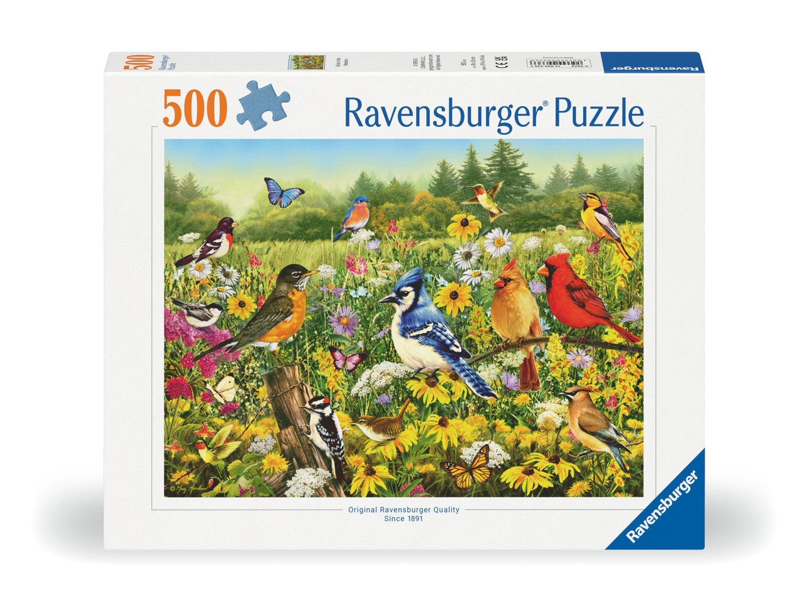 Puslespill 500 Fugler i Engen Ravensburger