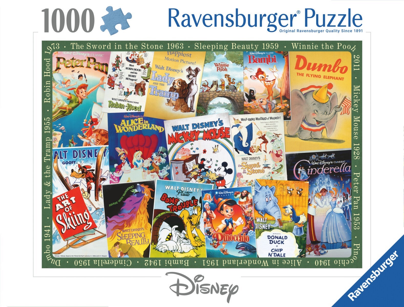 Puslespill 1000 Filmplakat Ravensburger