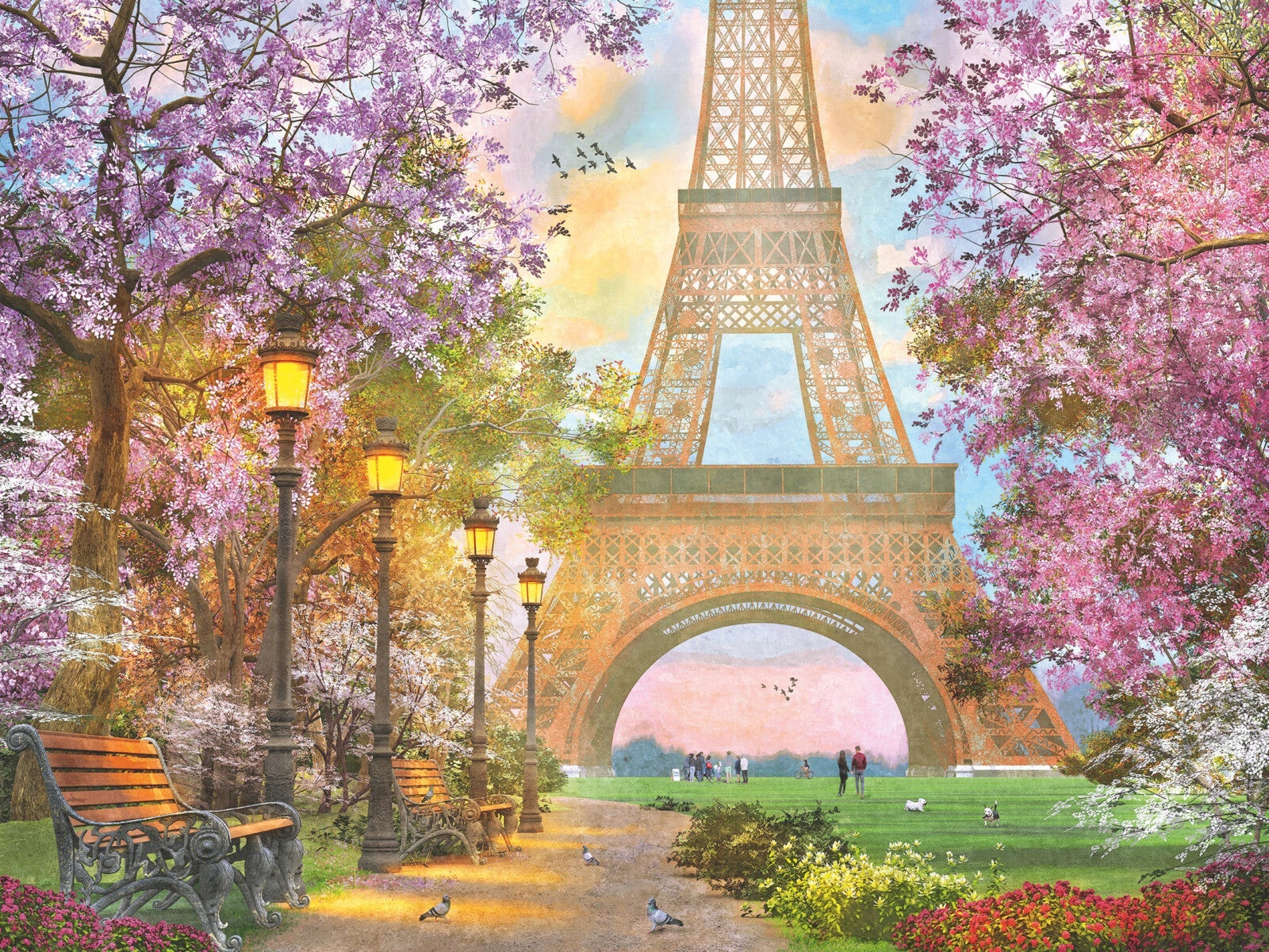 Puslespill 1500 Romantikk Paris Ravensburger