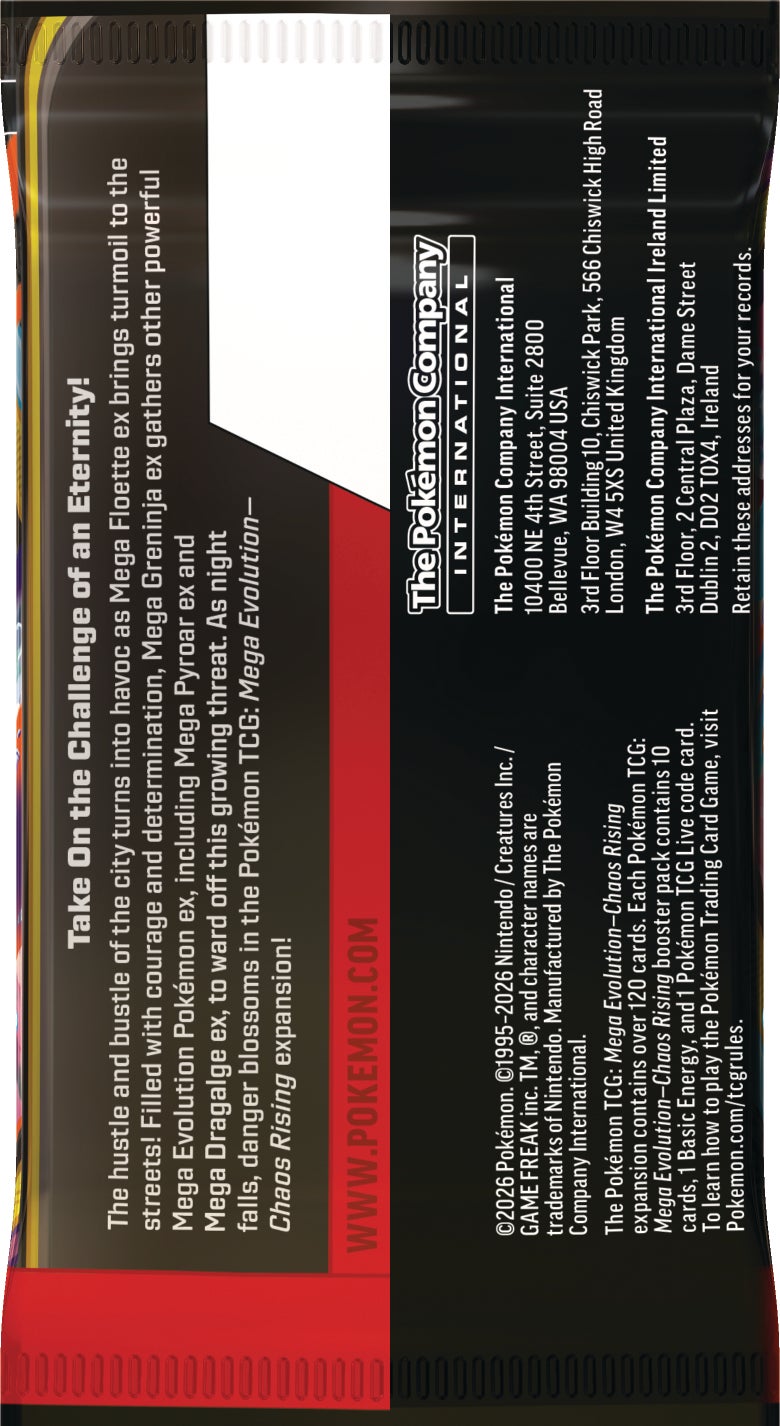 Pokemon Mega Evolution 4 Chaos Rising Booster 1pk