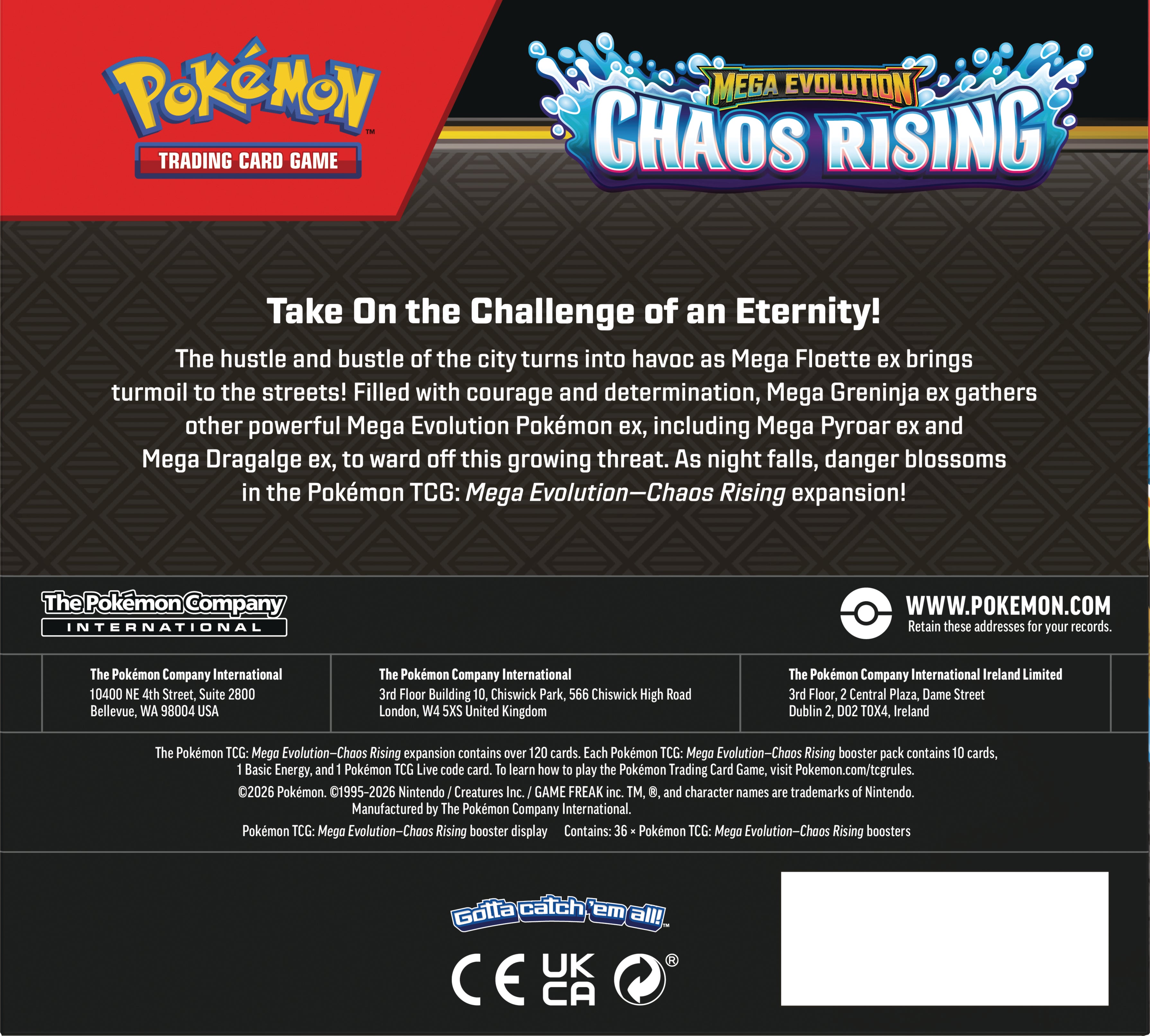 Pokemon Mega Evolution 4 Chaos Rising Booster 1pk