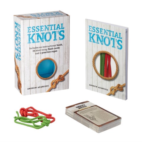 Essential Knots Kit - Includes Instructional Book, 48 Knot Tying Flash Cards and 2 Practice Ropes