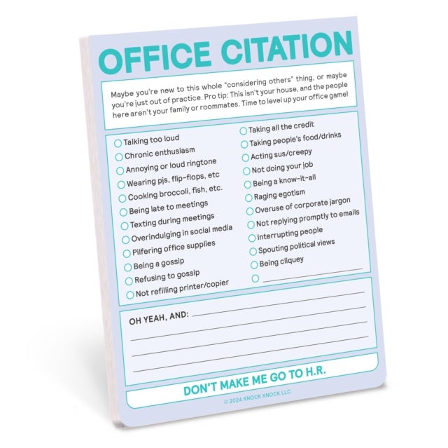 Knock Knock Office Citation Nifty Note (Pastel Version)