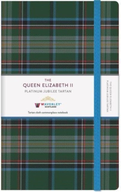 The Queen Elizabeth II Platinum Jubilee Tartan Cloth Large Notebook - Waverley Commonplace Notebooks