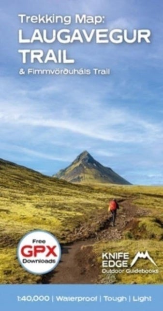 Trekking Map: Iceland's Laugavegur & Fimmvorduhals Trail - 1:40 000