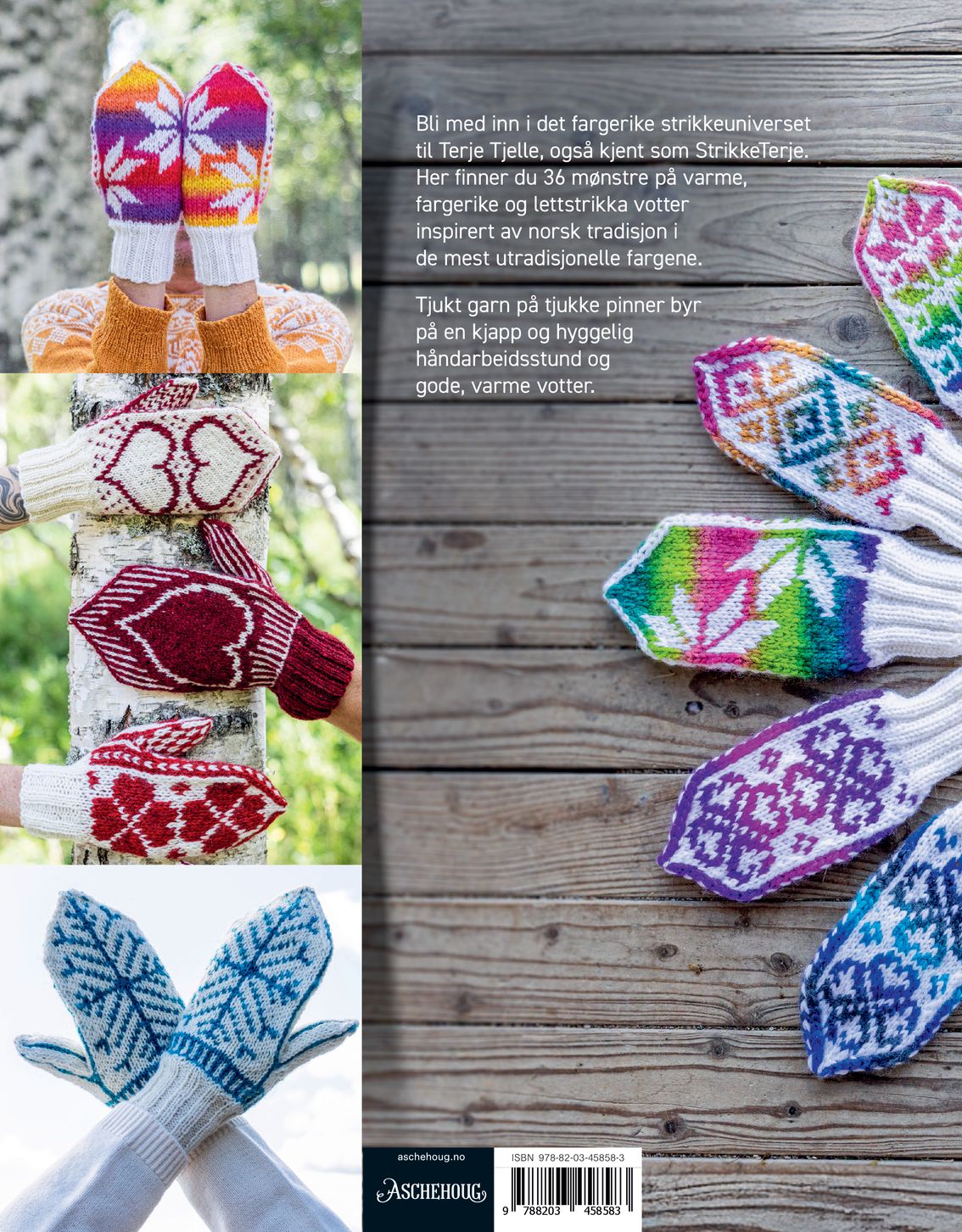 Varme og fargerike votter på tjukke pinner