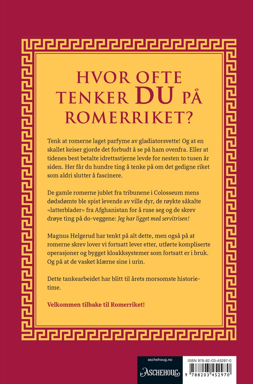 100 ting jeg tenker på når jeg tenker på Romerriket