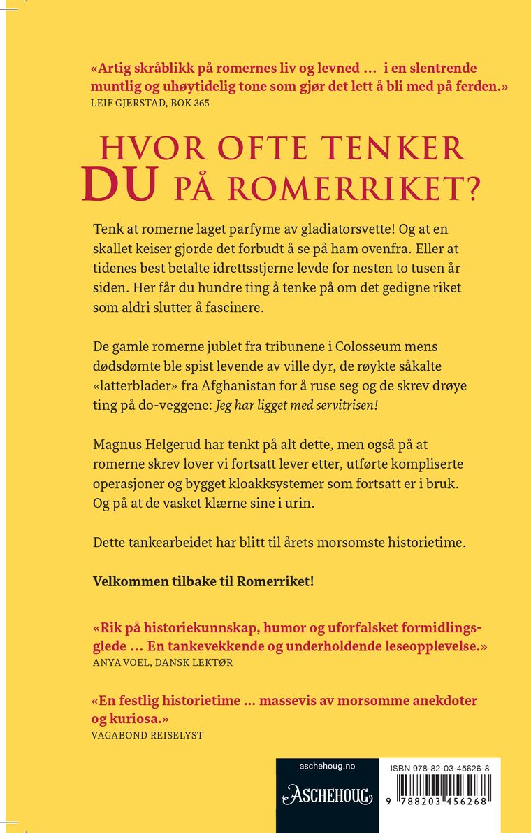 100 ting jeg tenker på når jeg tenker på Romerriket