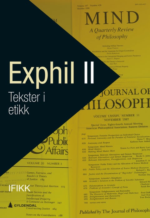 Exphil II - tekster i etikk