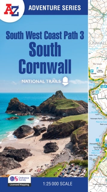 South West Coast Path 3 – South Cornwall - With Ordnance Survey Mapping