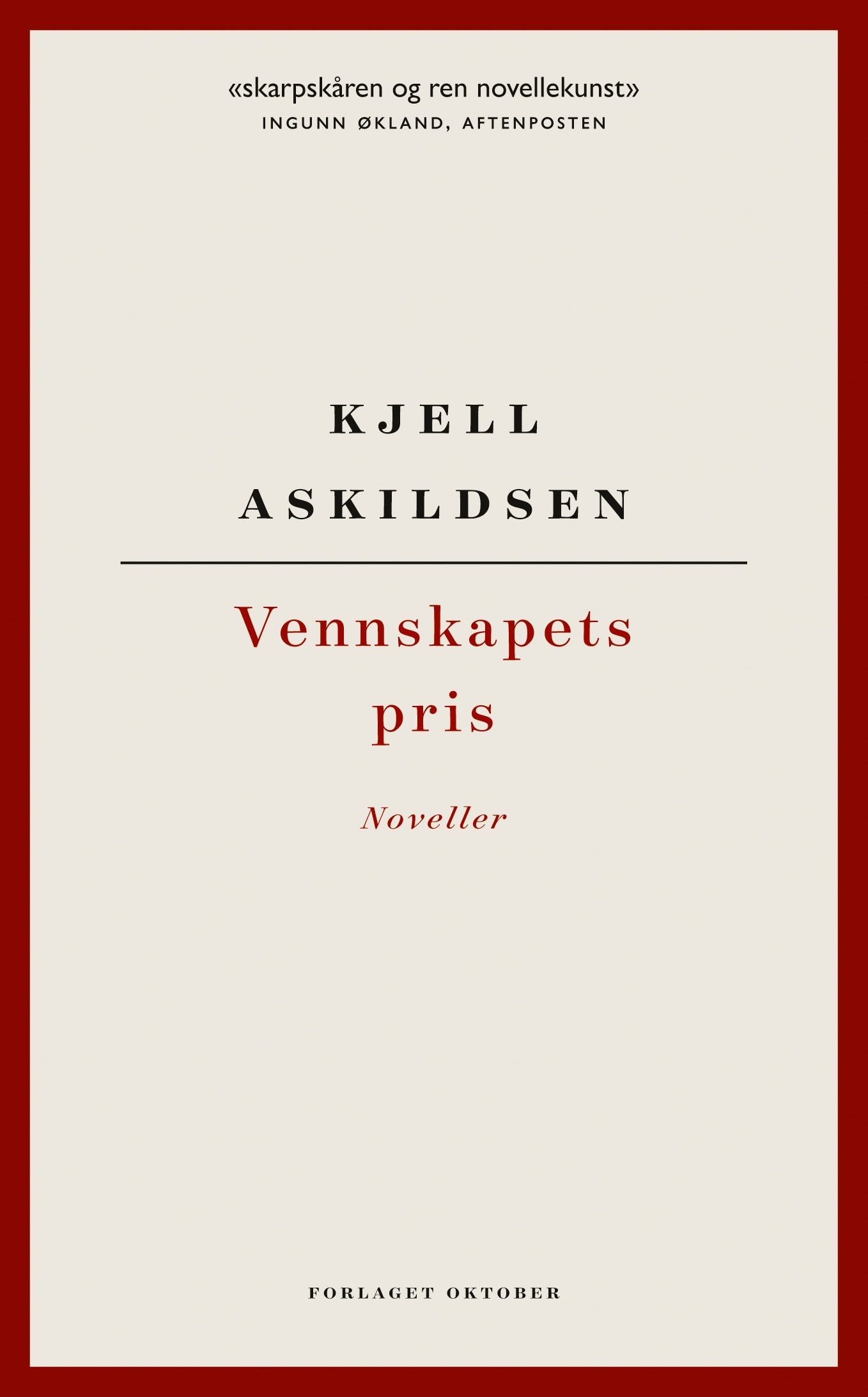 Vennskapets pris - noveller