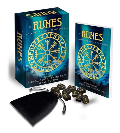 Runes: Interpret the Magic of the Symbols - Includes a 128-page book, 25 rune tiles and a velvet bag