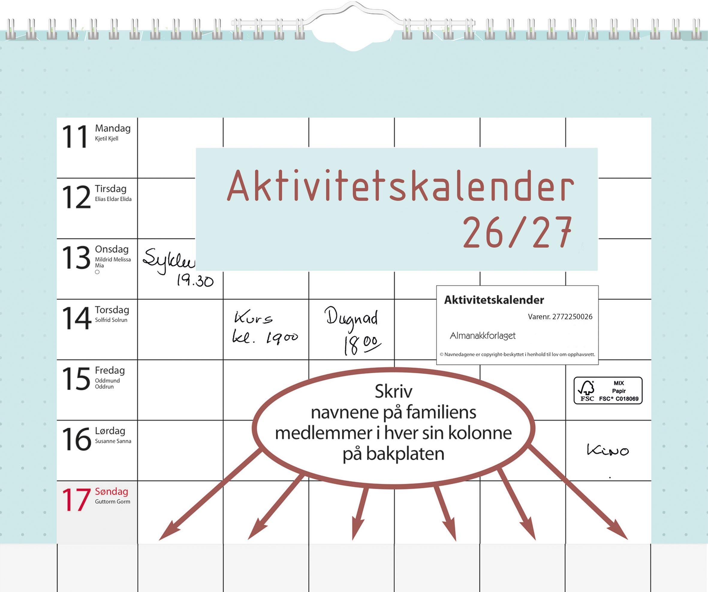 Aktivitetskalender 7.Sans 26/27