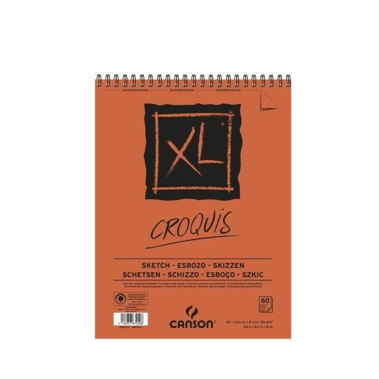 Tegneblokk Canson XL 60 ark 90 gr A5 - Croquis