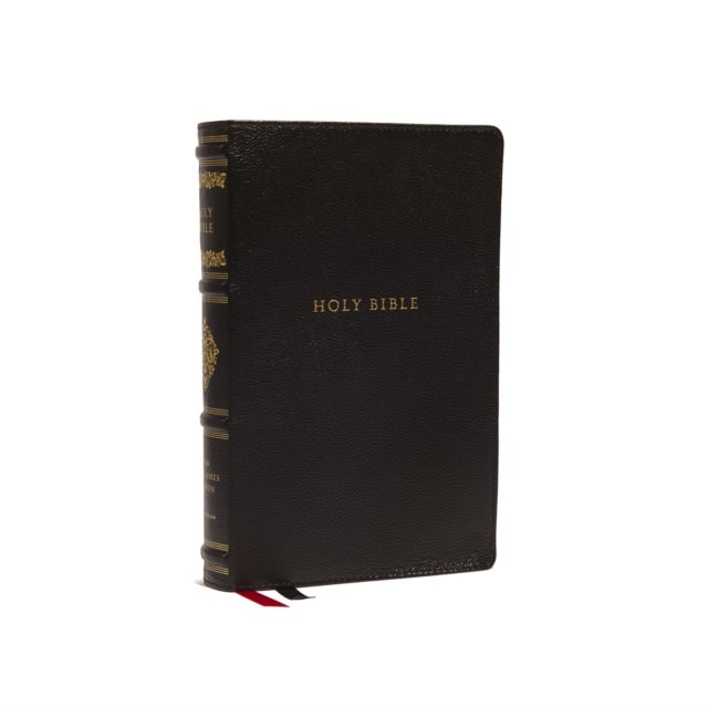 NKJV, Personal Size Reference Bible, Sovereign Collection, Genuine Leather, Black, Red Letter, Comfort Print - Holy Bible, New King James Version
