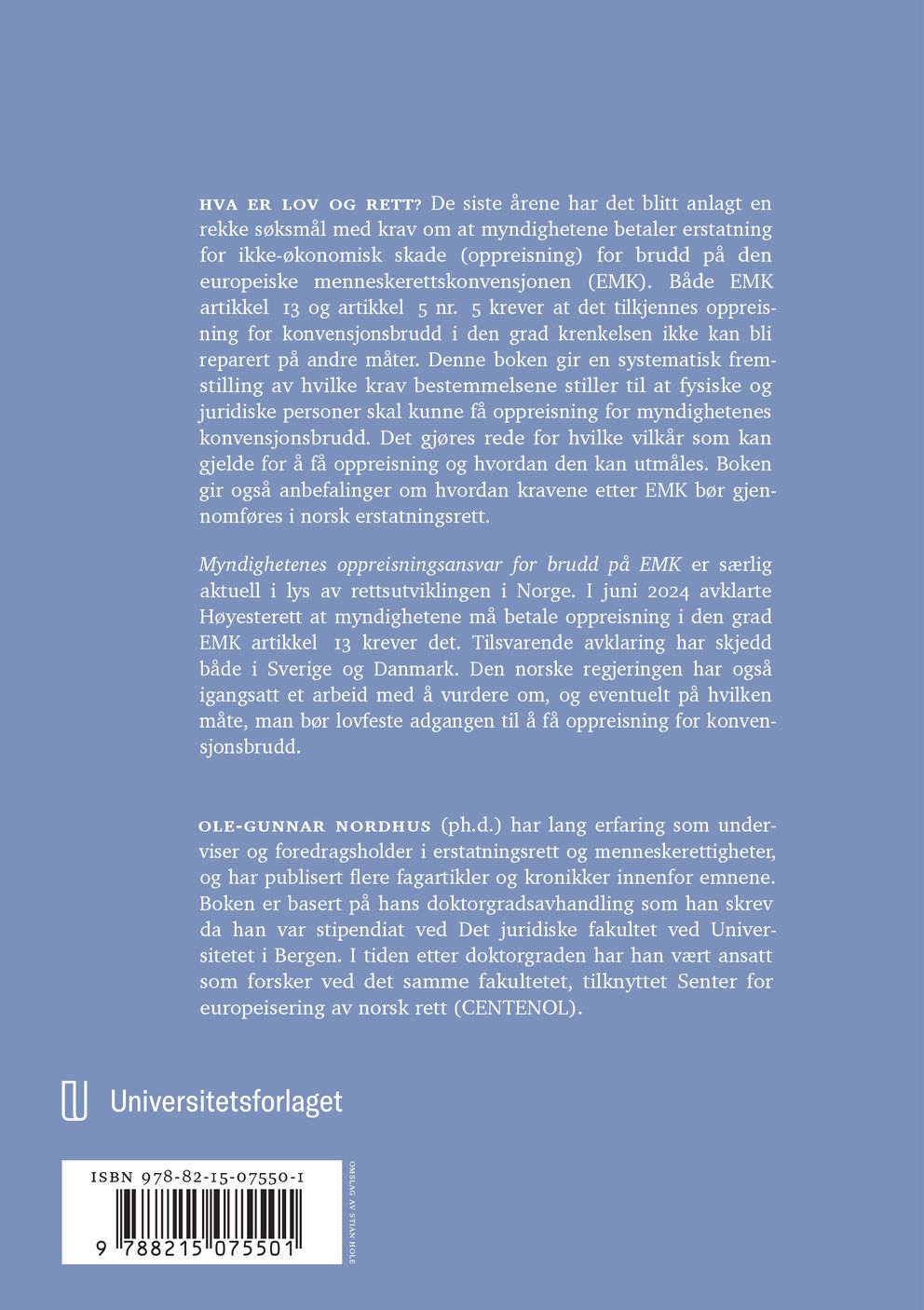 Myndighetenes oppreisningsansvar for brudd på EMK