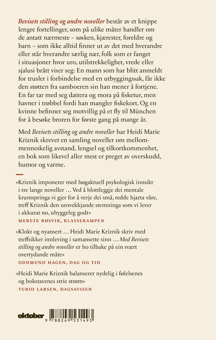 Bevisets stilling og andre noveller