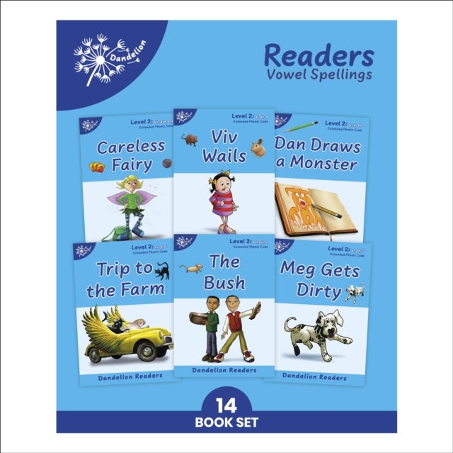 Phonic Books Dandelion Readers Vowel Spellings Level 2 (Two to three vowel teams for 12 different vo - Two to three spellings for each vowel sound
