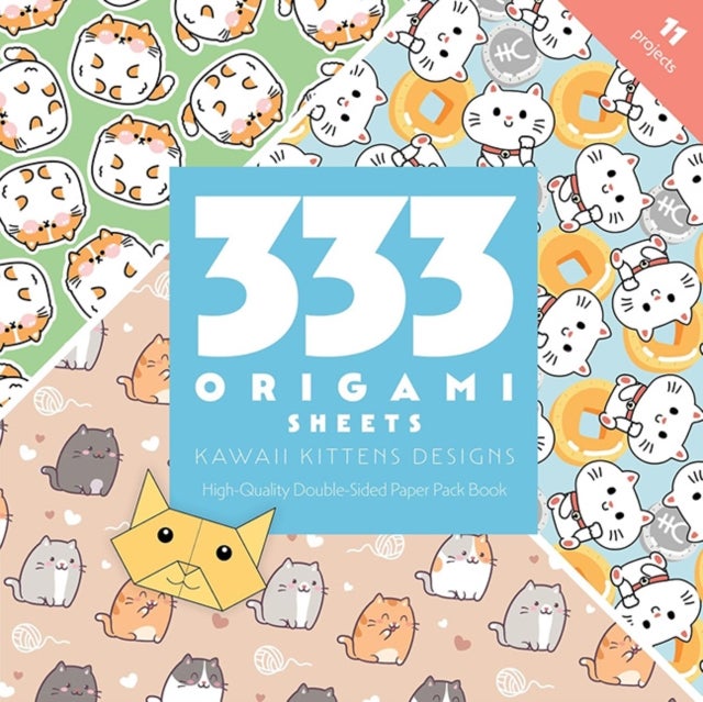 333 Origami Sheets Kawaii Kittens Designs - High-Quality Double-Sided Paper Pack