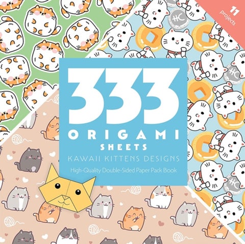 333 Origami Sheets Kawaii Kittens Designs - High-Quality Double-Sided Paper Pack