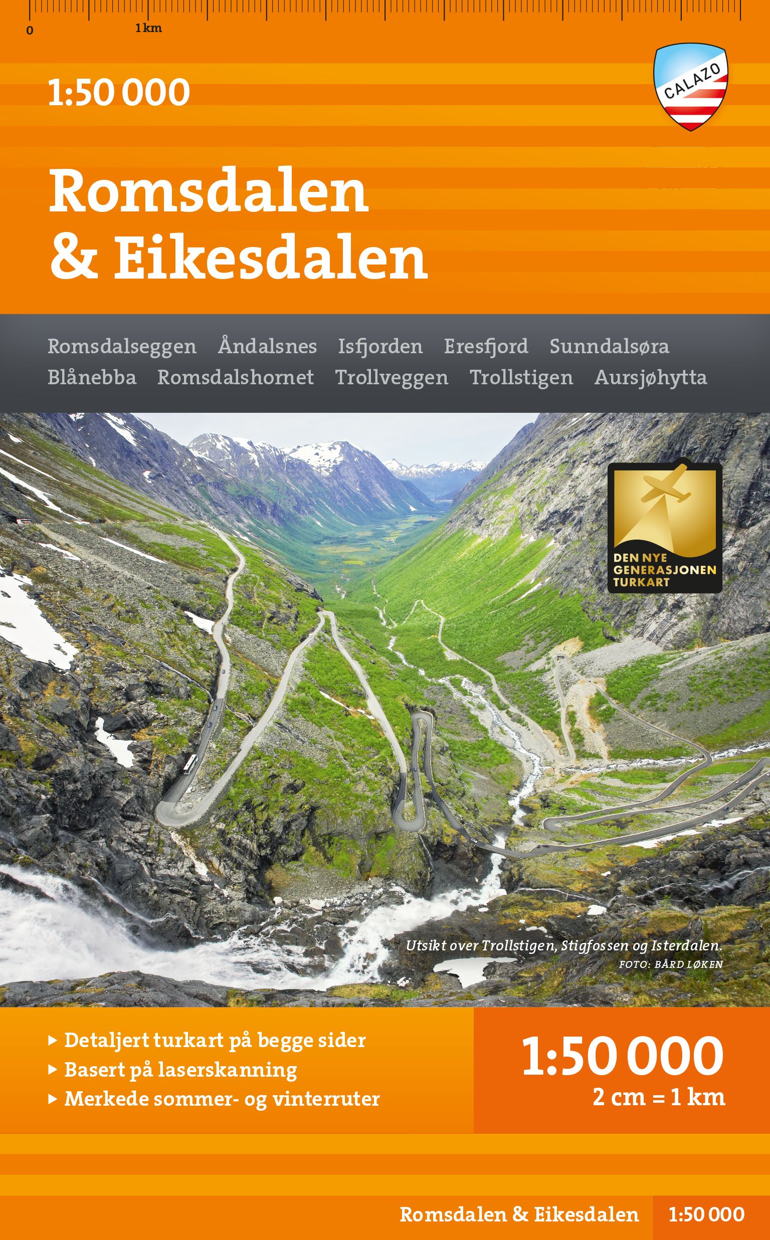 Romsdalen & Eikesdalen Hiking Map