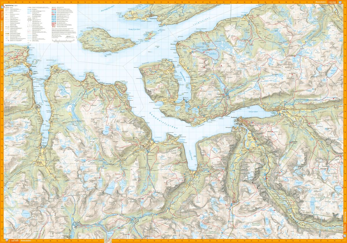 Romsdalen & Eikesdalen Hiking Map