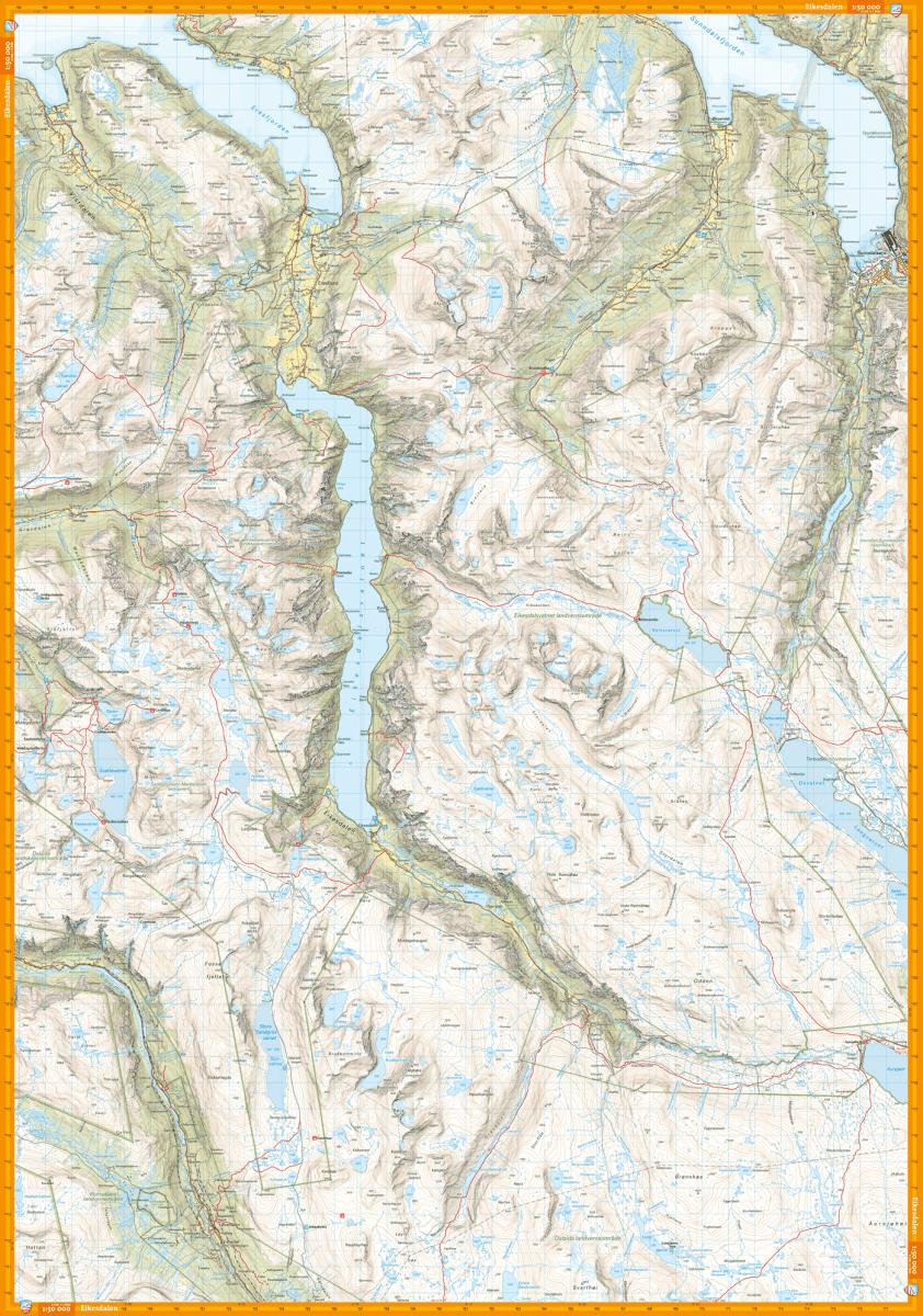 Romsdalen & Eikesdalen Hiking Map