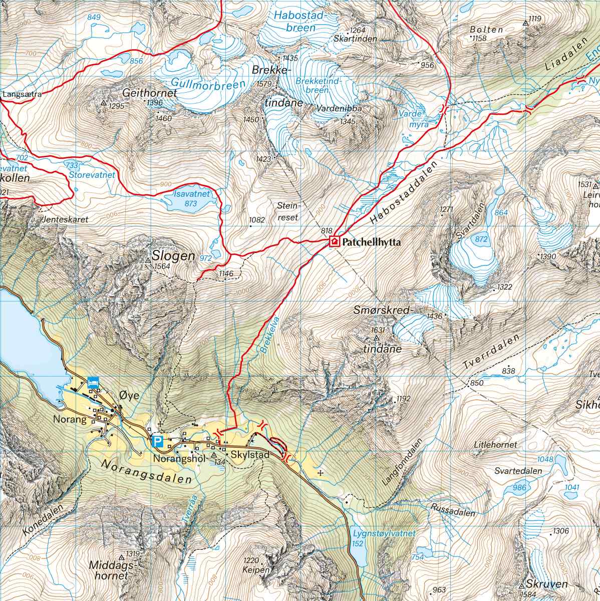 Sunnmore hiking Map