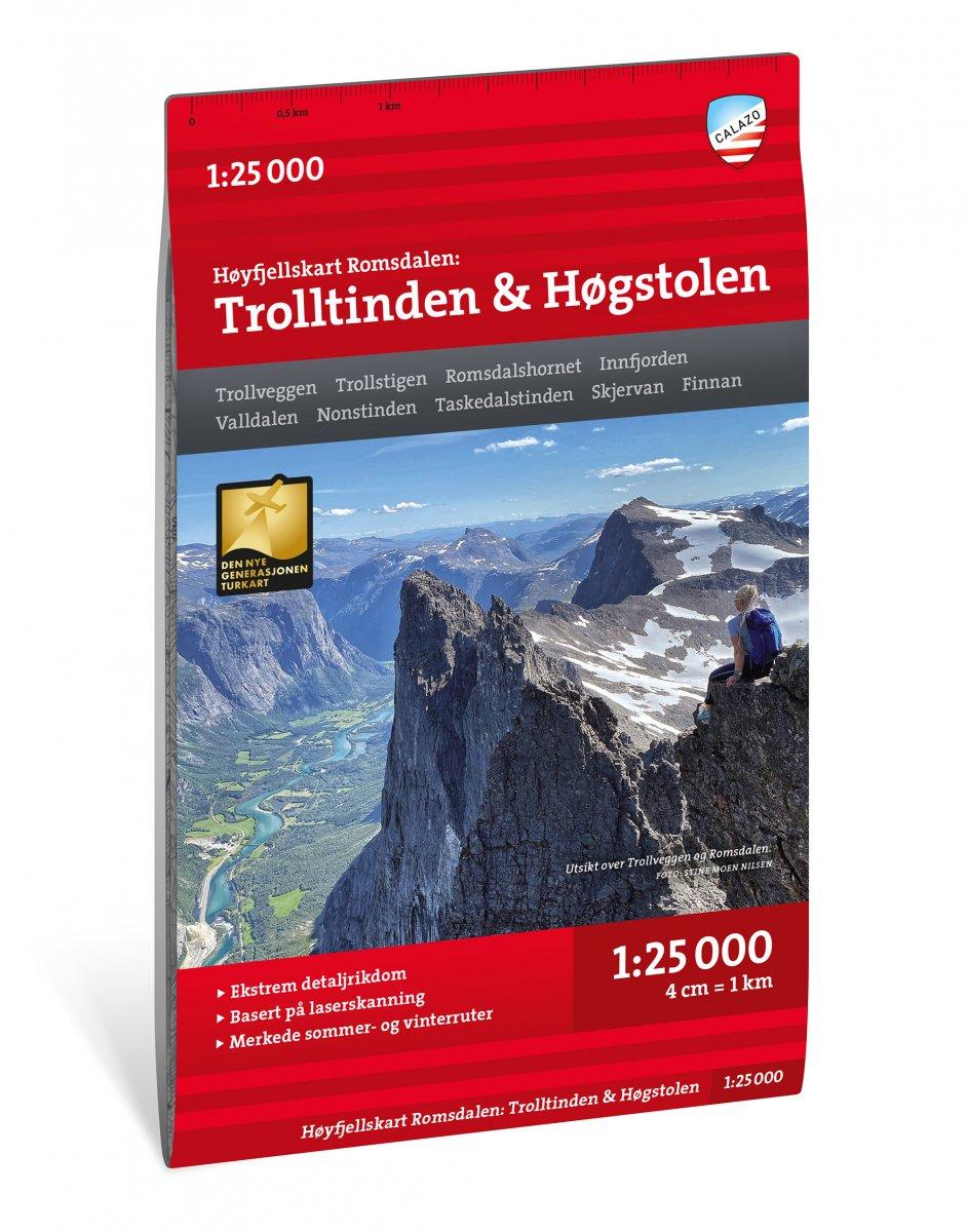 Romsdalen: Trolltindan & Hogstolen - Hoyfjellskart
