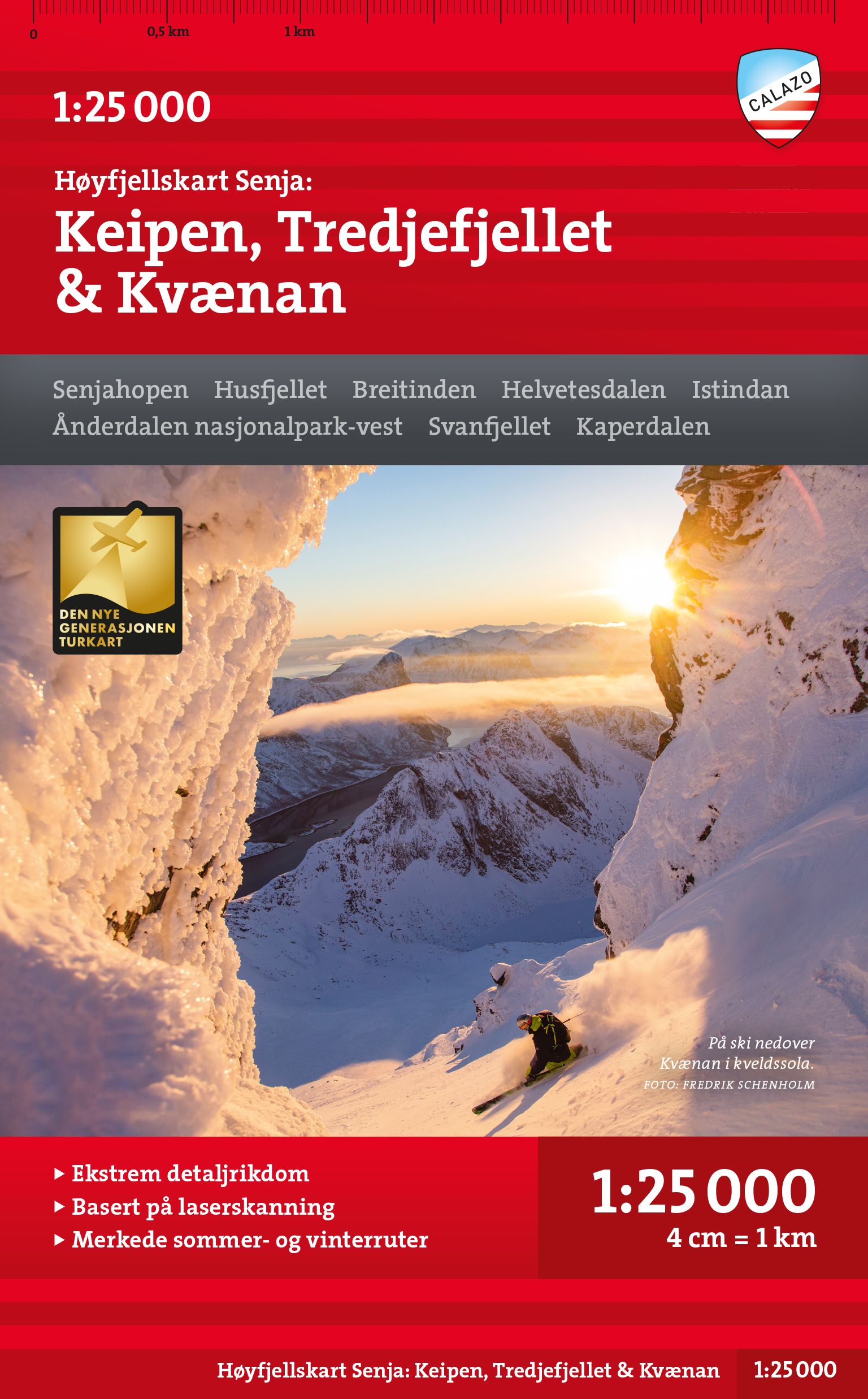 Senja: Keipen, Tredjefjellet & Kvaenan - Hoyfjellskart