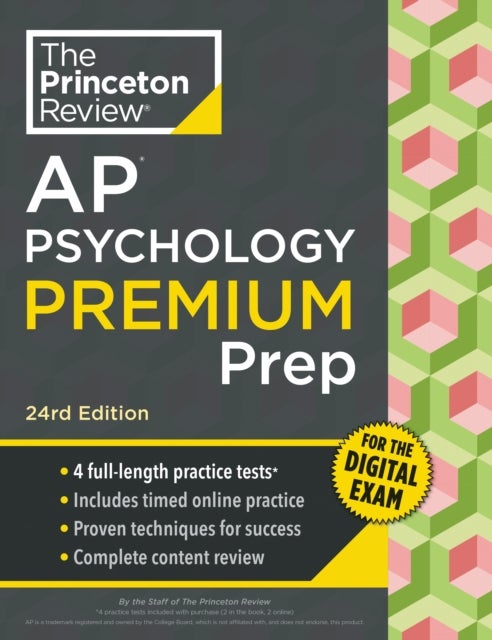Princeton Review AP Psychology Premium Prep, 24th Edition - 5 Practice Tests + Digital Practice Online + Content Review