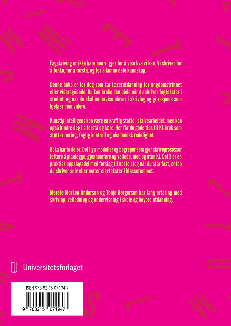 Skriv fagtekster - med og uten KI