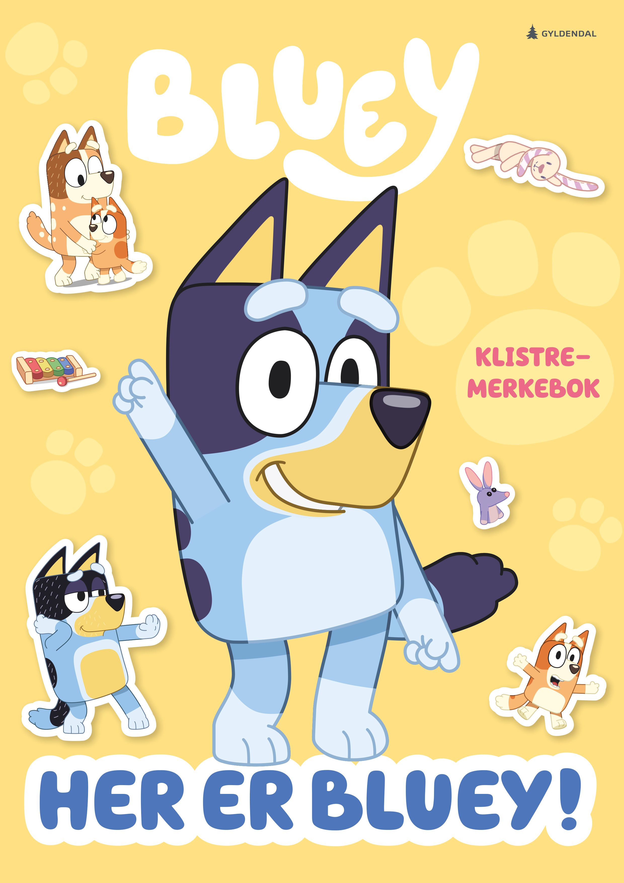Her er Bluey! - klistremerkebok
