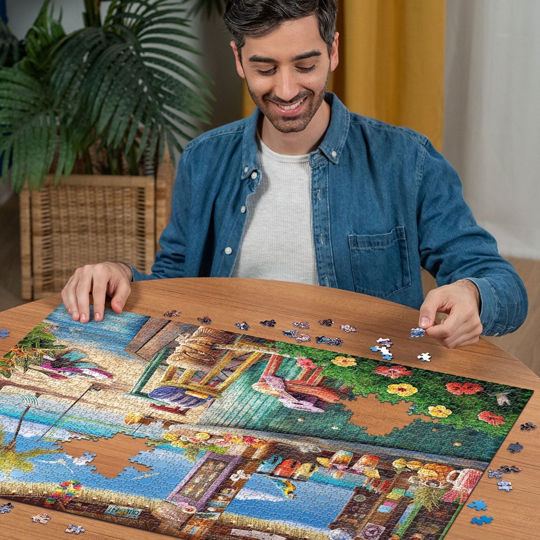 Puslespill 1500 Strand Bar Ravensburger
