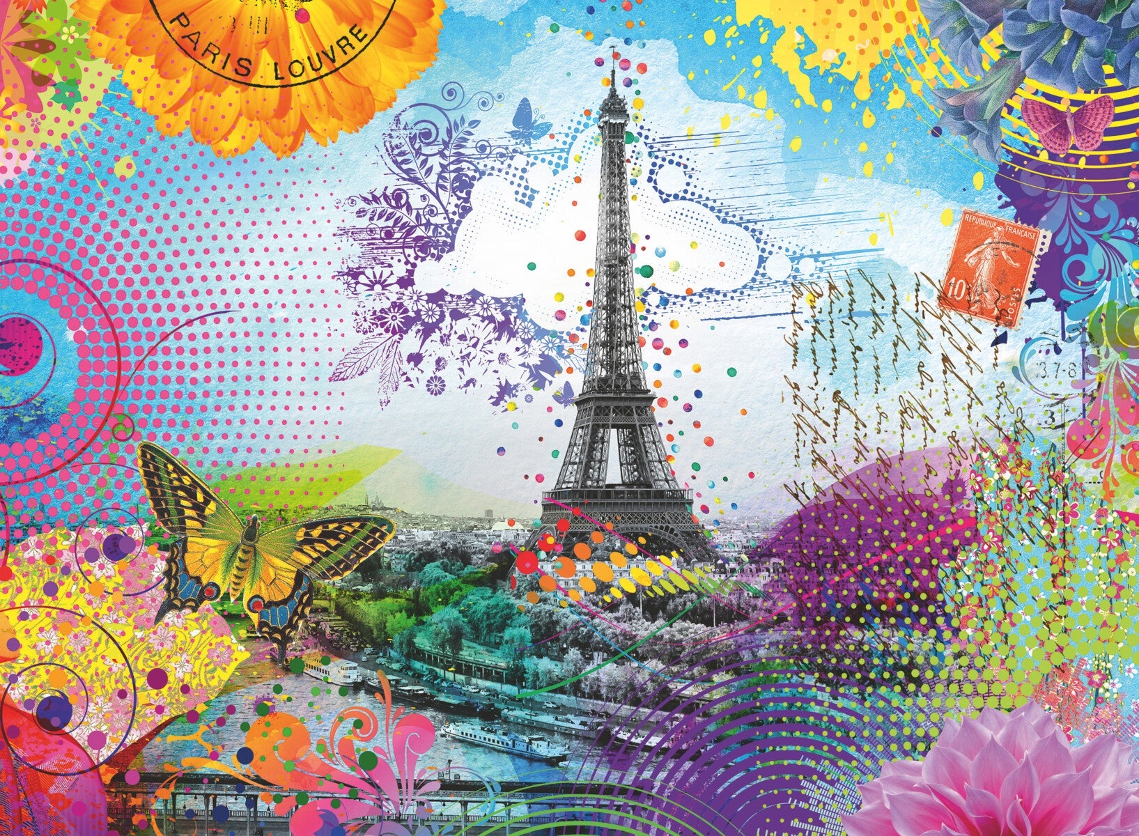 Puslespill 500 Postkort Fra Paris Ravensburger