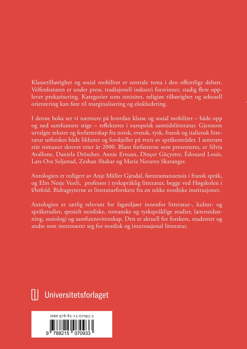 Klasse(reise) i samtidslitteraturen