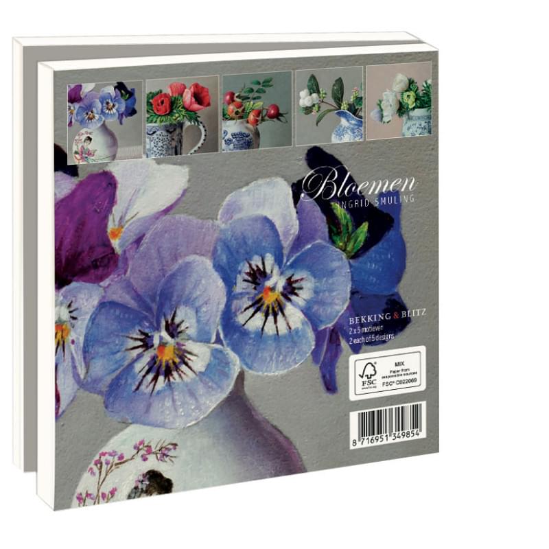 Kortmappe 145x145 Ingrid Smuling Bloemen