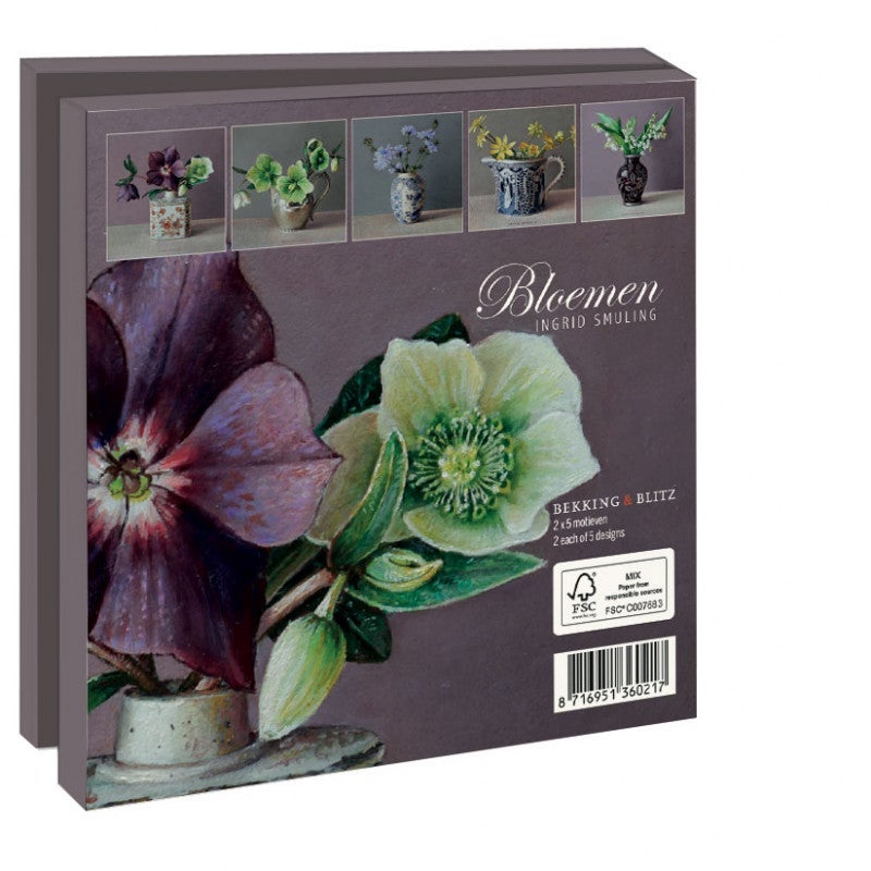 Kortmappe 145x145 Ingrid Smuling Bloemen II