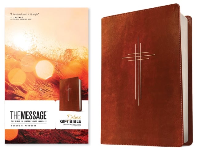Message Deluxe Gift Bible, Dark Brown Gold - The Bible in Contemporary Language