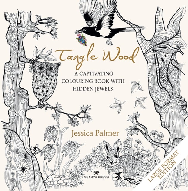 Tangle Wood (large format edition) - A Captivating Colouring Book with Hidden Jewels