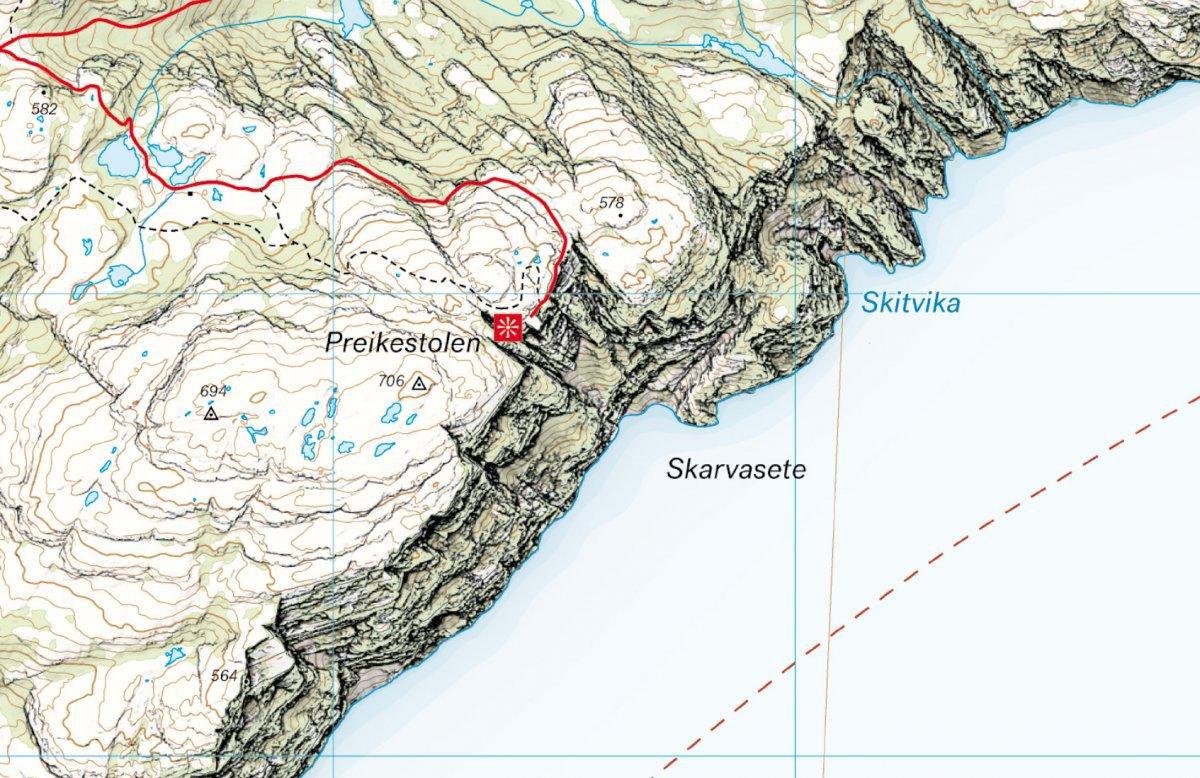 Høyfjellskart: Preikestolen