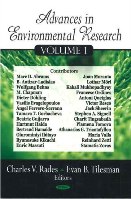 Advances in Environmental Research - Volume 1